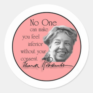 Eleanor Roosevelt - First Lady der Welt Runder Aufkleber