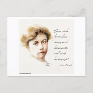 Eleanor Roosevelt Great Minds Zitat Postkarte