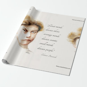 Eleanor Roosevelt & Große Geister Zitat Geschenkpapier