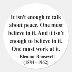 Eleanor Roosevelt Quote 4a Runder Aufkleber