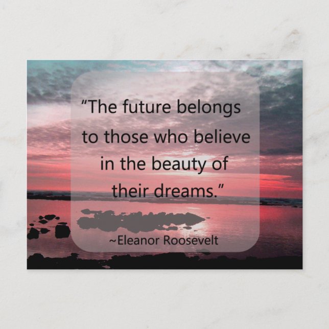 Eleanor Roosevelt Quote Postkarte (Vorderseite)