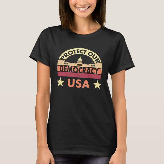 Election CyberSecurity Now Protect Our Democracy T-Shirt (Vorderseite)