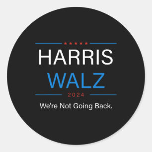 Election Kamala Harris Tim W Waltz Runder Aufkleber
