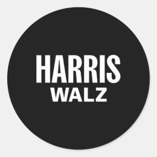 Election Kamala Harris Tim W Waltz Runder Aufkleber