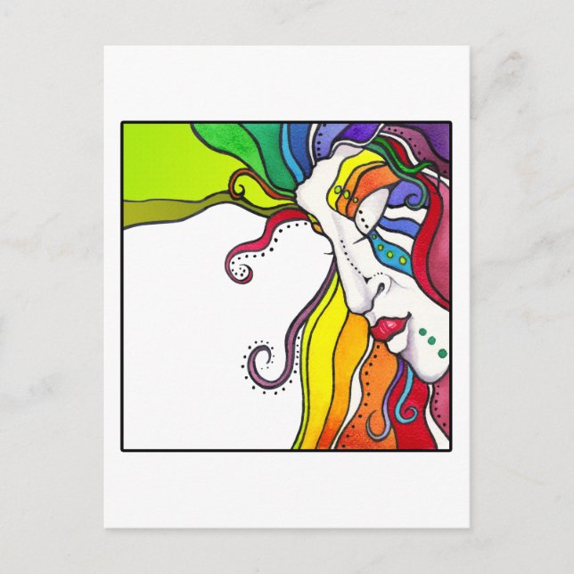 Electra Pop Art Diva Postkarte (Vorderseite)