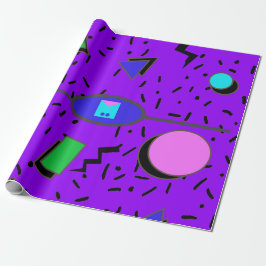 Electric 80er Memphis Abstrakt Style Retro Nahtlos Geschenkpapier