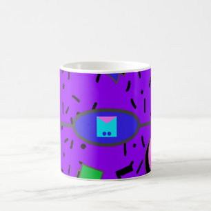 Electric 80er Memphis Abstrakt Style Retro Nahtlos Kaffeetasse