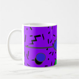 Electric 80er Memphis Abstrakt Style Retro Nahtlos Kaffeetasse