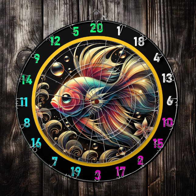 Electric Betta Burst Dartboard Fun Dartscheibe (Von Creator hochgeladen)