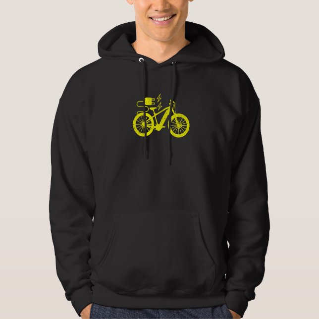Electric Bike E Bike Ebike Silhouette Hoodie (Vorderseite)