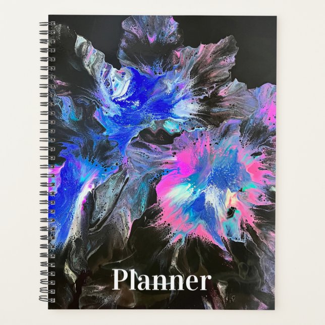 Electric Bloom Abstract Spiral-bound Planner (Devant)