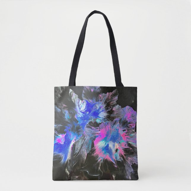 Electric Bloom Abstract Tote Bag Tasche (Vorderseite)