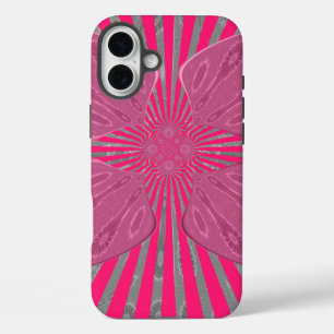 Electric Bloom Wings: Ein lebhafter Edgy und schön iPhone 16 Plus Hülle