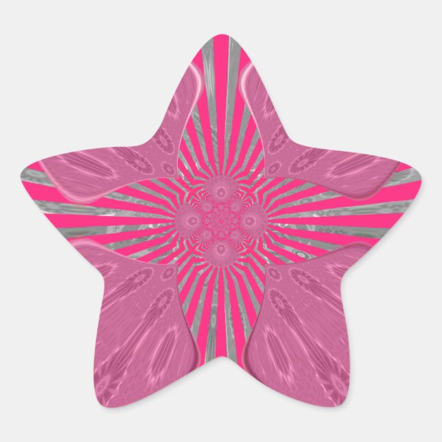 Electric Bloom Wings: Ein lebhafter Edgy und schön Stern-Aufkleber (Vorderseite)