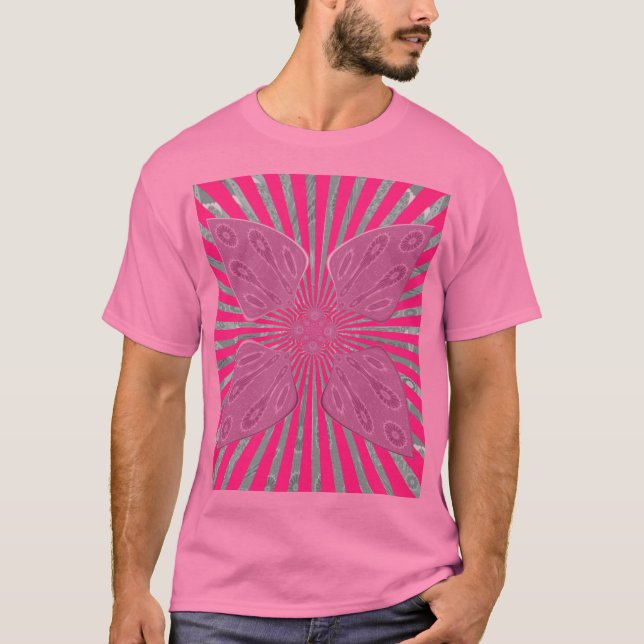 Electric Bloom Wings: Ein lebhafter Edgy und schön T-Shirt (Vorderseite)