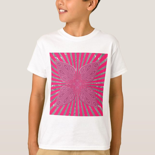 Electric Bloom Wings: Ein lebhafter Edgy und schön T-Shirt (Vorderseite)