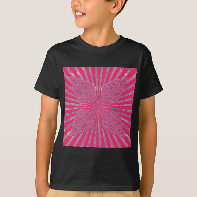 Electric Bloom Wings: Ein lebhafter Edgy und schön T-Shirt (Vorderseite)