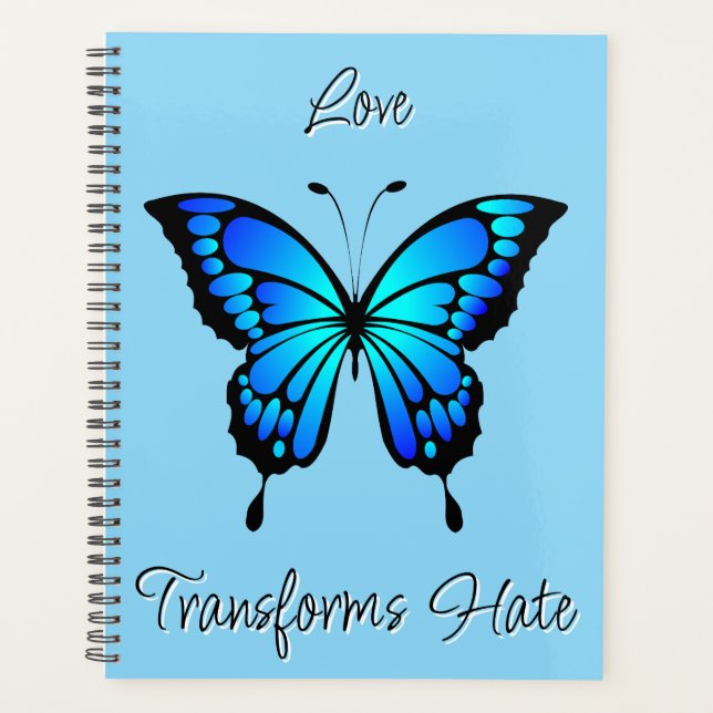 Electric Blue Butterfly Planner Planer (Vorderseite)