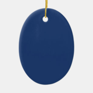 Electric Blue - Elegantes Modefarbmuster Keramik Ornament