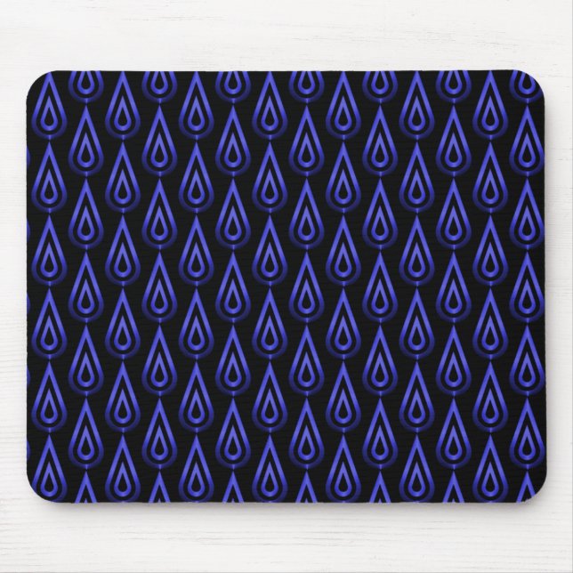 Electric Blue Flickering Flames Mousepad (Vorne)