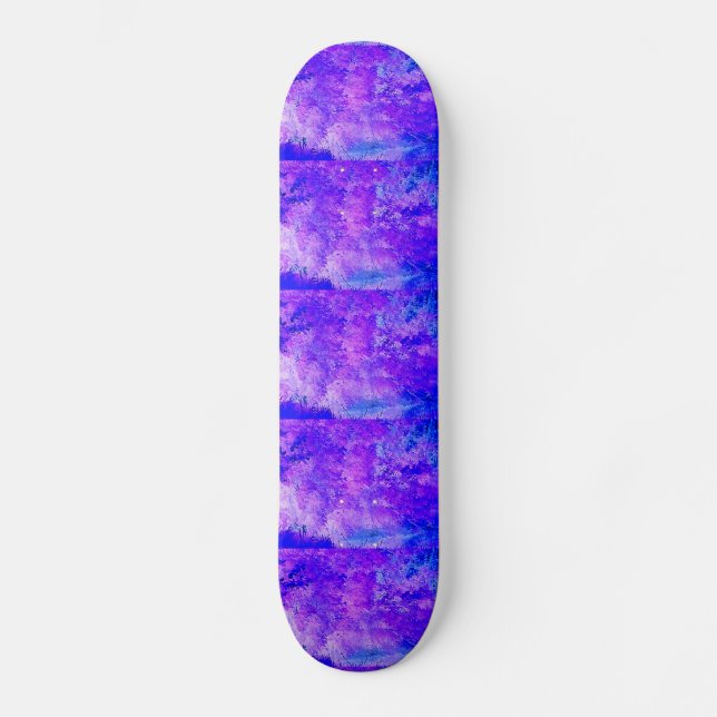 Electric Blue Forest Skateboard (Vorderseite)