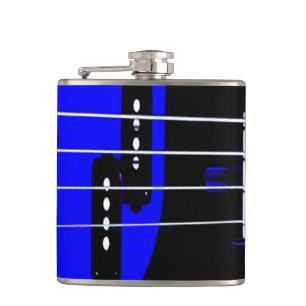 Electric Blue Guitar Music Lover Flachmann