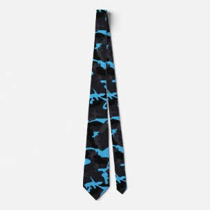 Electric Blue Highlights Camouflage Krawatte