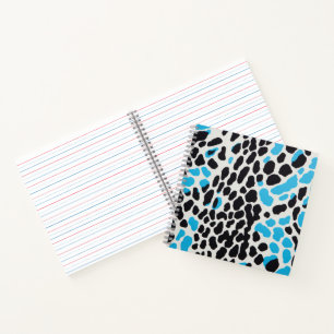 Electric Blue Leopard Notebook Notizbuch