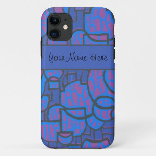 Electric Blue, Magenta Abstrakt, Black Konturen title_seo2