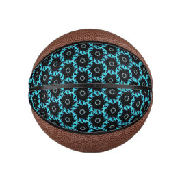 Electric Blue Mandala Mini Basketball