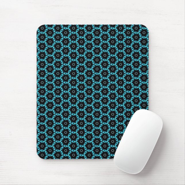Electric Blue Mandala Mousepad (Mit Mouse)