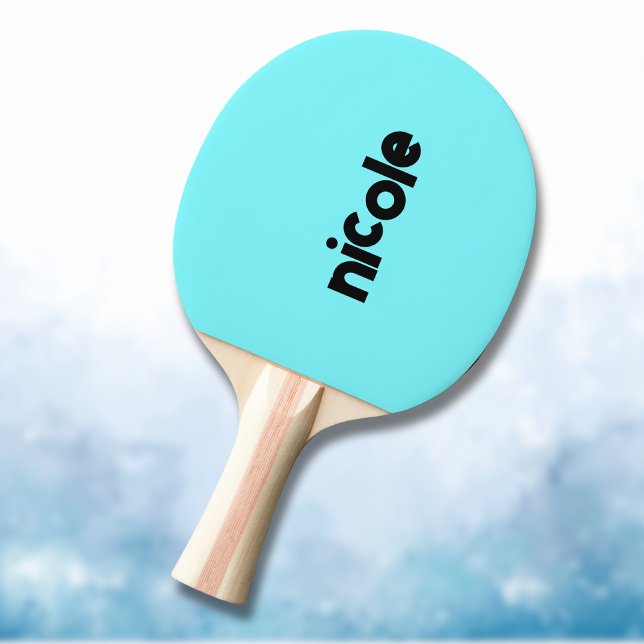Electric Blue Modern Name | Trendy Minimalistisch Tischtennis Schläger (Von Creator hochgeladen)