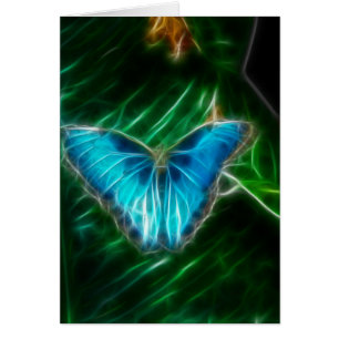 Electric Blue Morpho Butterfly Fraktal