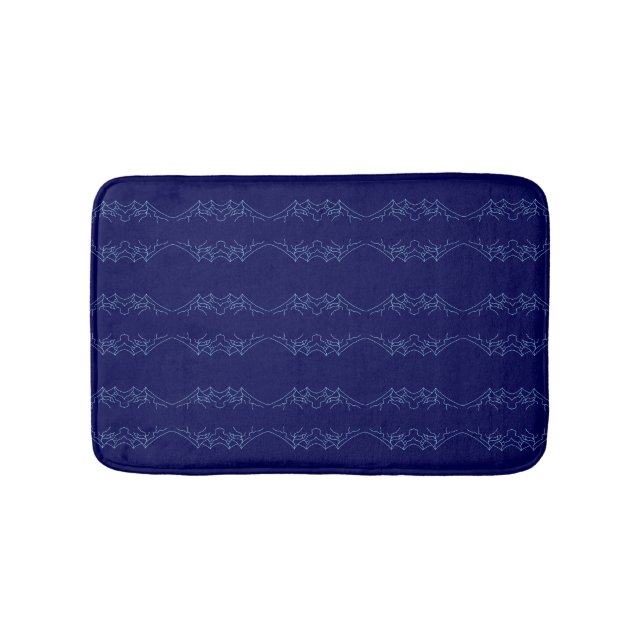 Electric Blue Neural Horizon Abstract Pattern Badematte (Vorderseite)