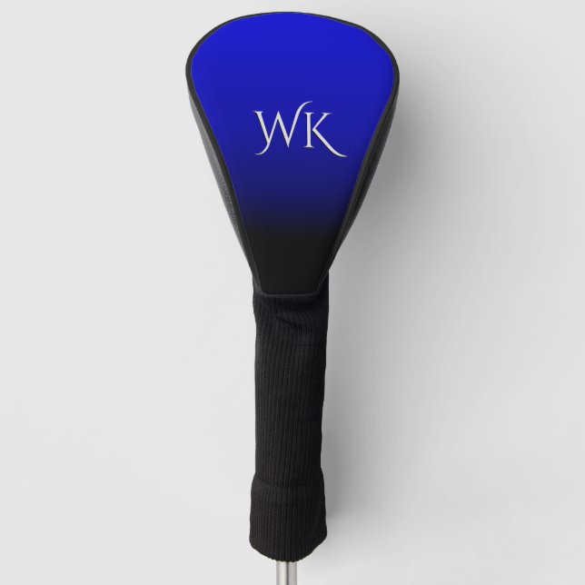 Electric Blue Personalisiert Golf Headcover (Vorderseite)