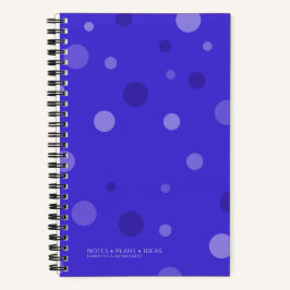 Electric Blue Pop Dots Spiral Bound Notizbuch