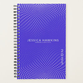 Electric Blue Pop Dots Year Planer