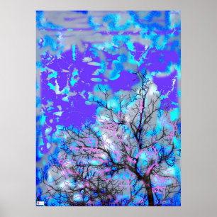 Electric Blue Poster