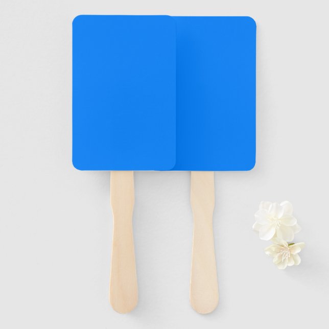 Electric Blue Rectangle Fan for Elegant Event Comf Fächer (Vorne und Hinten)