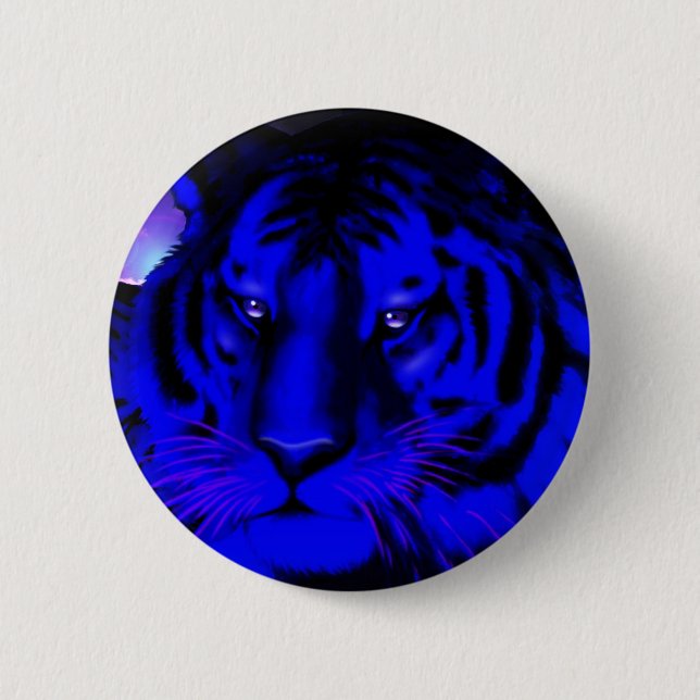 Electric Blue Tiger Button (Vorderseite)