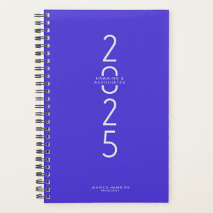 Electric Blue Vertical Modern Year Weekly Planer