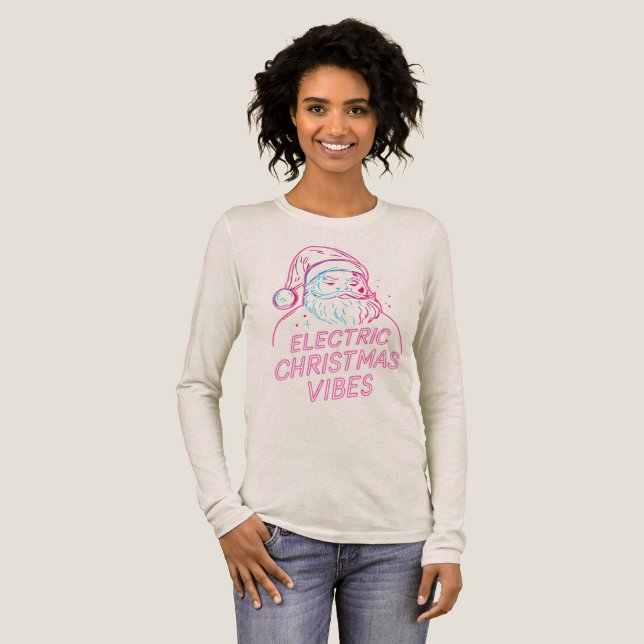 Electric Christmas Vibes Bella + Canvas Shirt – Ho (Volle Vorderseite)