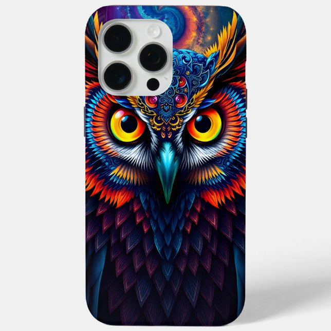 Electric Dream Owl Case-Mate iPhone Hülle (Rückseite)