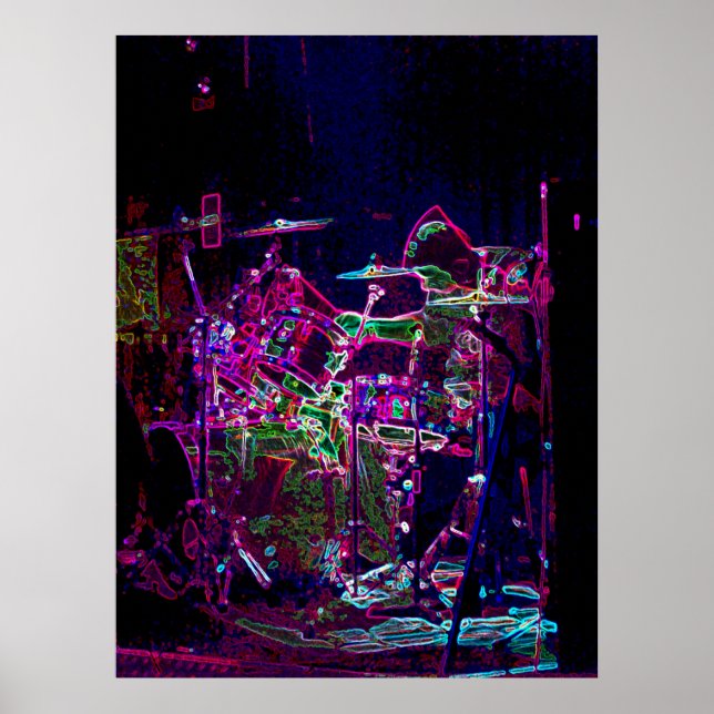 Electric Drummer Poster (Vorne)