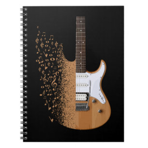 Electric Gitarre Jazz Musician Musical Noten Notizblock