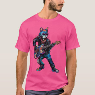 Electric Gitarre Kitten Music Lover Rock Gitarrist T-Shirt