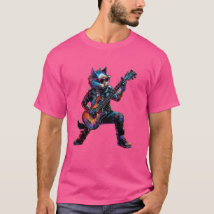 Electric Gitarre Kitten Music Lover Rock Gitarrist T-Shirt