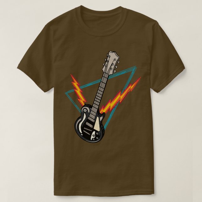 Electric Gitarre Rock Gitarrist Musician T-Shirt (Design vorne)