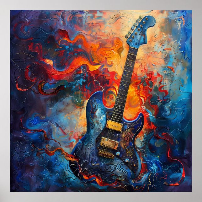 Electric Guitar Art Poster (Vorne)