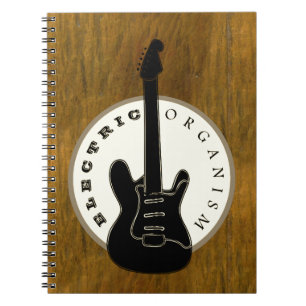 Electric Guitar Black and Gold Notizblock